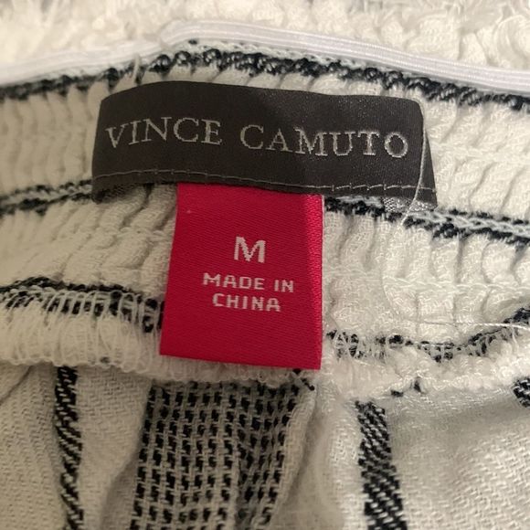 Vince Camuto Black and White Striped Top - Picture 5 of 6